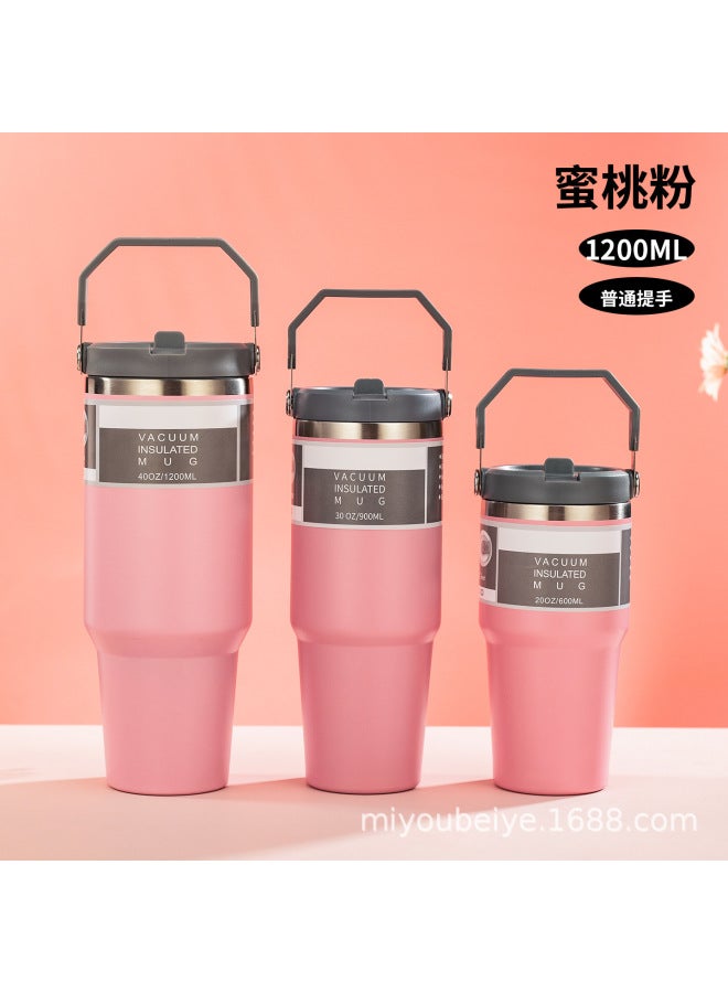 Thermos Cup, Good-looking Car Cup, Stainless Steel Car Ice Cup, Portable Big Mac Vacuum Portable Straw Cup