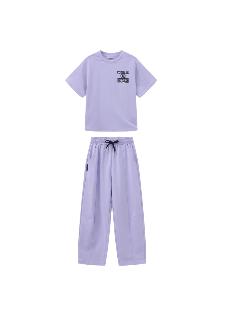 Balabala Kids Unisex Knitted short-sleeved set