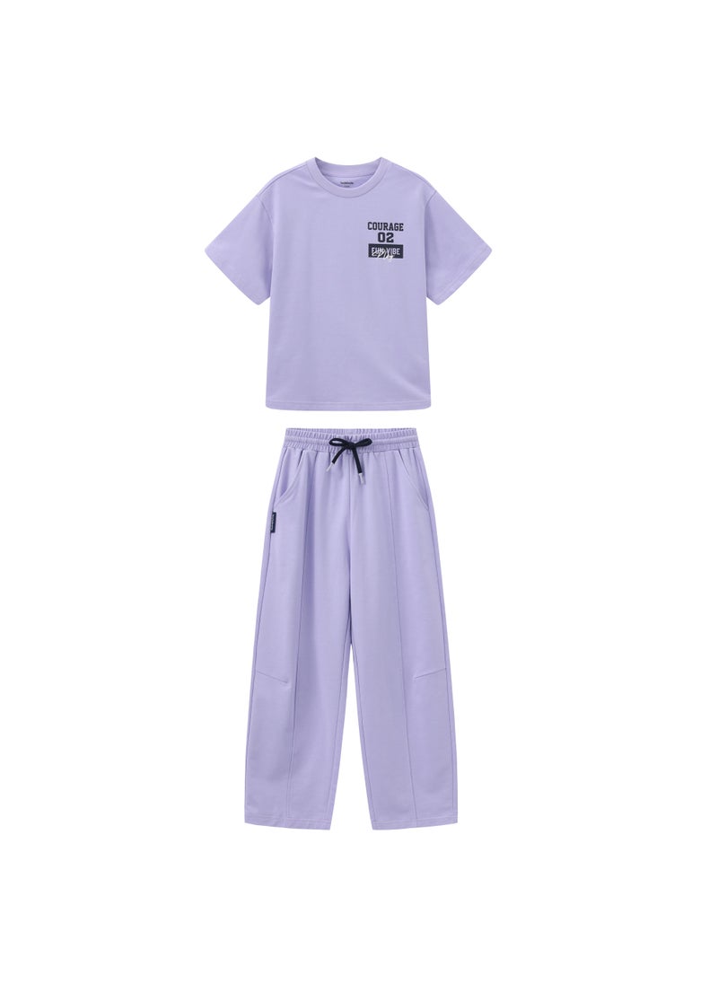 Balabala Kids Unisex Knitted short-sleeved set - Image 1