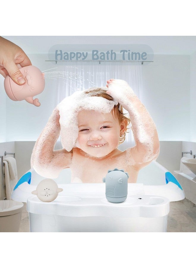 Ginbear Silicone Baby Bath Toys, Non-Toxic Mold Free Infant Squirty Bathtub Toys for Toddlers 6 Months+, Pack of 4 (Marine) - Image 4