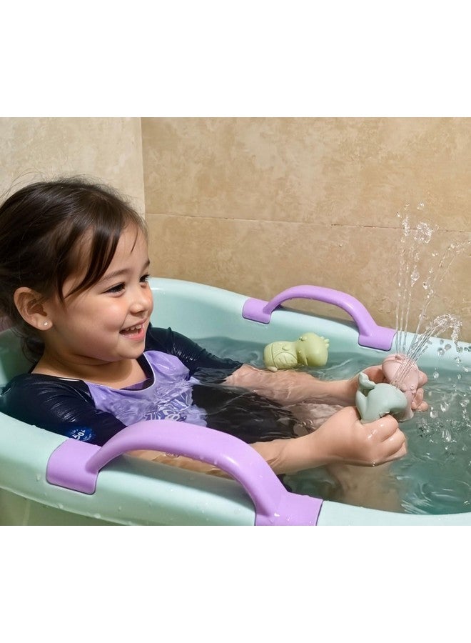 Ginbear Silicone Baby Bath Toys, Non-Toxic Mold Free Infant Squirty Bathtub Toys for Toddlers 6 Months+, Pack of 4 (Marine) - Image 3