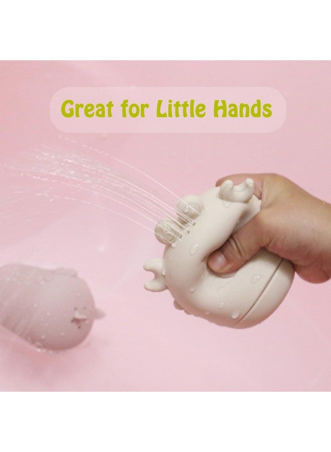 Ginbear Silicone Baby Bath Toys, Non-Toxic Mold Free Infant Squirty Bathtub Toys for Toddlers 6 Months+, Pack of 4 (Marine) - Image 2