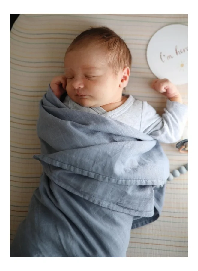 mushie Swaddle Blanket Organic Cotton - Fall Yellow