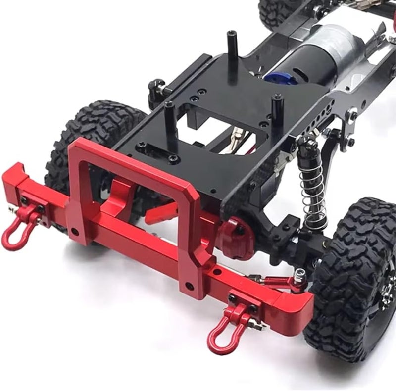 ترقية المصد الأمامي المعدني الأحمر لسيارة RC طراز MN90 MN99S D90 D91 D96 قطع غيار - Image 4