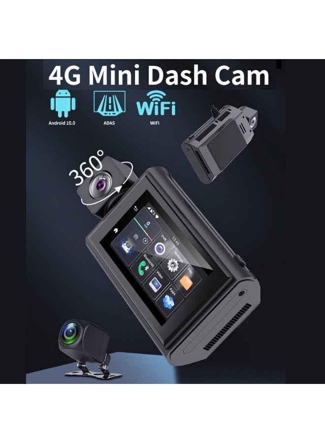 3 Inch Dual lens 1080P 4G dash cam Android 10 2+32G with Wi-Fi GPS ADAS - Image 2
