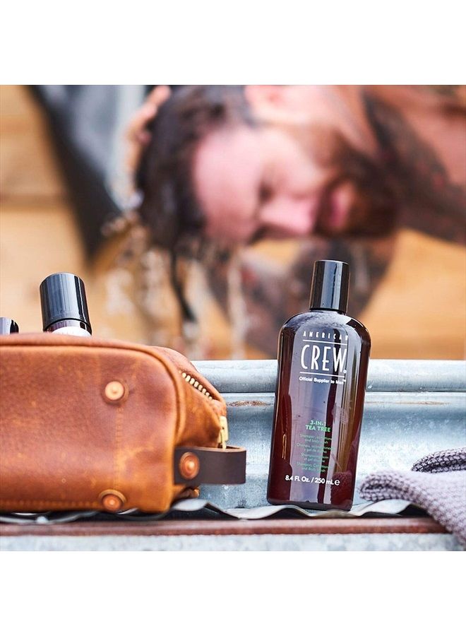 AMERICAN CREW شامبو وبلسم وغسول للجسم للرجال من أمريكان كرو، 3 في 1، 33.8 أونصة سائلة - Image 3