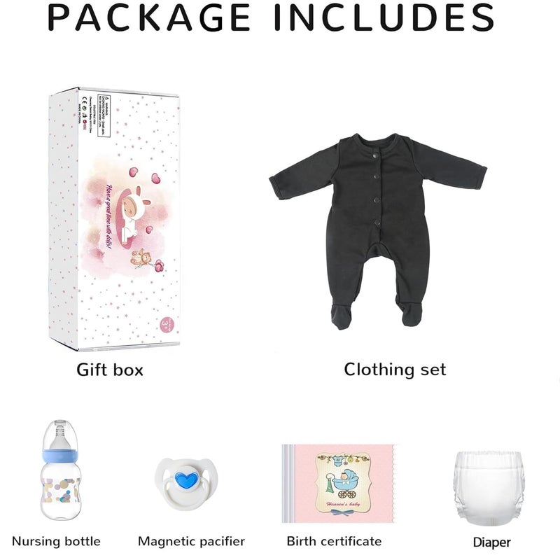 CHAREX Reborn Baby Dolls - 18 inch Realistic Baby Doll Boy Real Life Baby Dolls Lifelike Newborn Baby Real Looking Birthday Gift Toy with Full Accessories for Age 3+ - Image 4