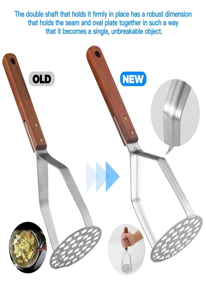 Tmflexe UPGRADED Potato Masher Stainless Steel Heavy Duty Strong Anti-slip Handle Not Easy to Bent Easy to use Sturdy Construction - Image 2