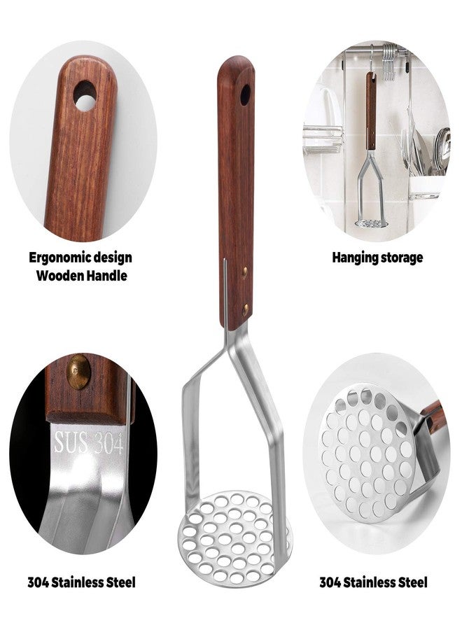 Tmflexe UPGRADED Potato Masher Stainless Steel Heavy Duty Strong Anti-slip Handle Not Easy to Bent Easy to use Sturdy Construction - Image 3