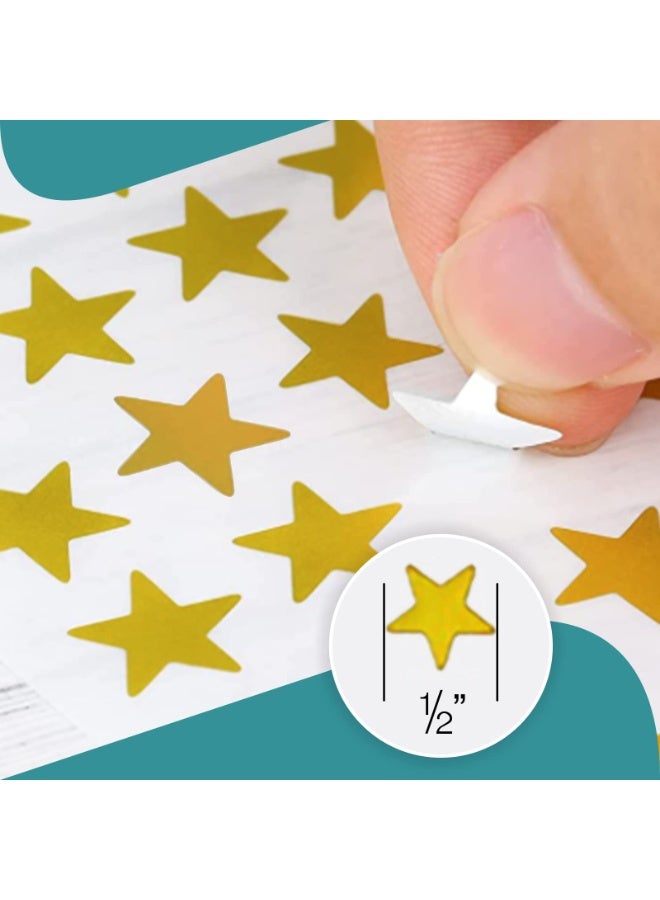 NajmStyle 1440 PCS Gold Star Stickers for Kids Reward Students Teachers, ½” Gold Foil Star Stickers, 30 Sheets Self adhesive Mini Stickers,Motivational Supplies for School Classroom Teacher Supplies - Image 3