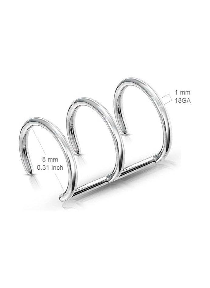 Fayrouz Jewellery Fayruz Jewelry Stainless Steel Triangular Clip on Helix Earrings No Piercing Cartilage Earrings for All Occasions  - Image 2