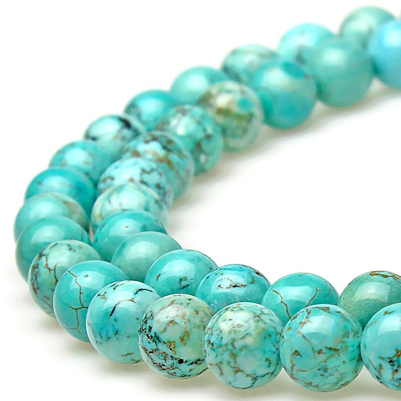 MJDCB Best Sellers Stone Beads Turquoise Round Loose Beads for Jewelry Making DIY Bracelet Necklace 12mm