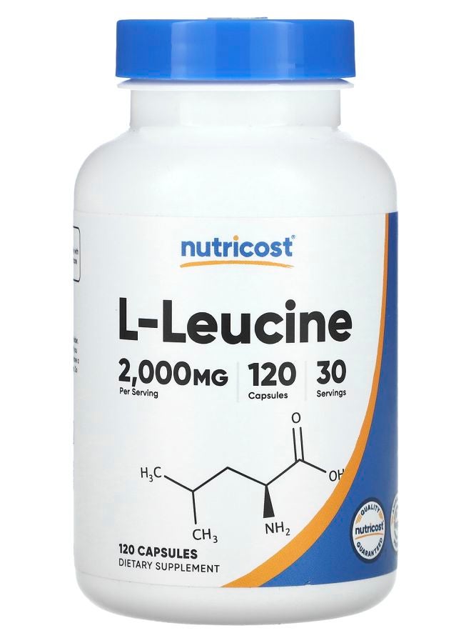 L-Leucine 2000 mg 120 Capsules (500 mg per Capsule)