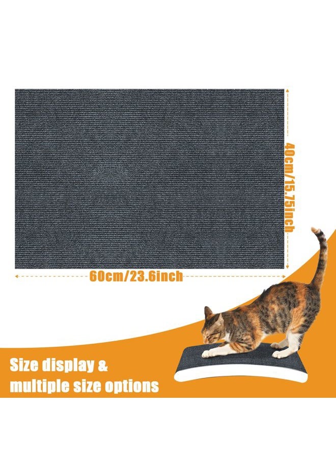 ALEIFLE cat Scratching mat Self-Adhesive, Trimmable Furniture Protector for Couch, Sofa, Wall & Cat Trees - Durable Scratch Pad with Nano Tape, DIY Climbing Carpet for Indoor Cats(Dark Grey, 23.6"x15.8") - Image 2