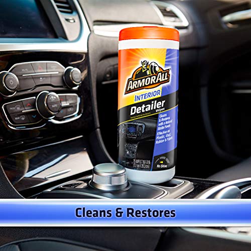 Armor All Car Protectant Wipes, Car Interior Cleaning Wipes for Cars, Trucks & Motorcycles, 25 Count Each, 150 Wipes Total (Pack of 6) - Image 4