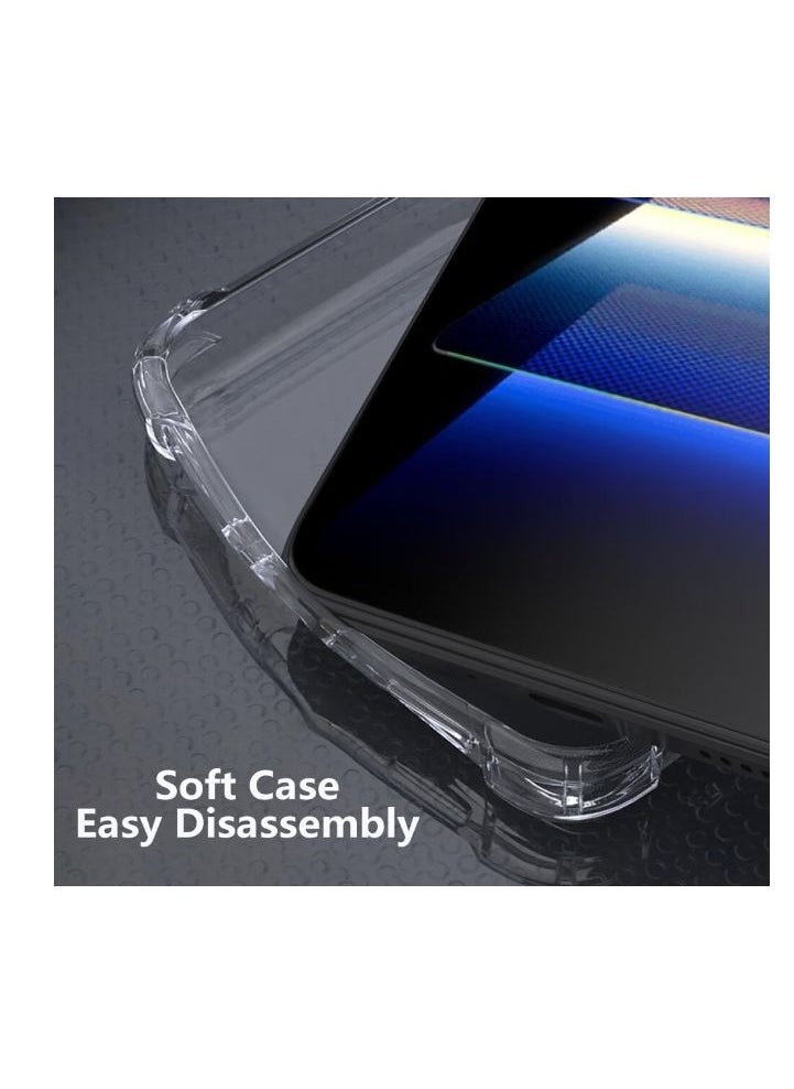 Generic - For Samsung Galaxy A05 Shockproof Silicone Back Defender Cover , Defender Corners and Semi Transparent Back Compatible With Samsung Galaxy A05 (6.7') (Clear) - Image 1