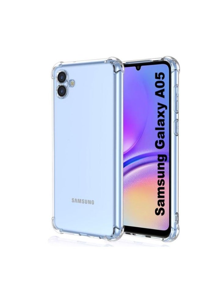 Generic - For Samsung Galaxy A05 Shockproof Silicone Back Defender Cover , Defender Corners and Semi Transparent Back Compatible With Samsung Galaxy A05 (6.7') (Clear) - Image 1