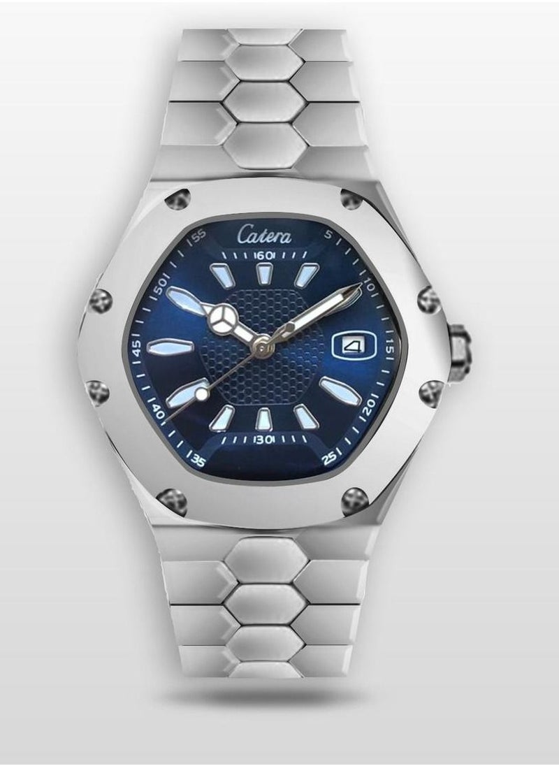 Cateye - Classic quartz watch with stainless steel case and bracelet. Water resistant - Image 1