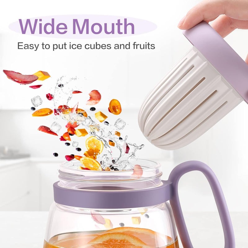 ShipFayda Glass water BottleMugTumbler with Straw Lid Reusable for TeaFruit Infuser LeakProof Sipper bottle with Silicone Sleeve 500ml capacity Reusable for Office Home Party Multicolor - Image 4