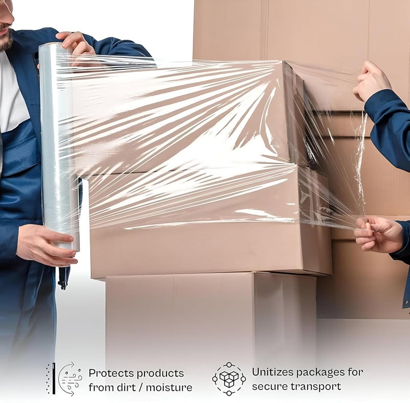 Lapeta Stretch Film Wrapping Roll – 24 Inch x 400 Meter, Self-Adhesive Wrap for Packing, Moving, and Storage - Image 3