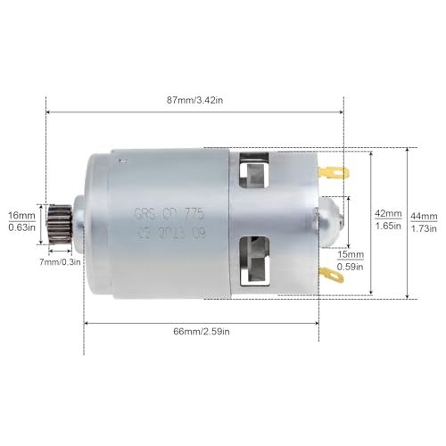 ChgImposs 775 DC Motor 16 Teeth 18V Micro Motor Fit for Makita Impact Drill/Electric Drill, 16 Teeth 18V Impact Drill Motor - Image 2