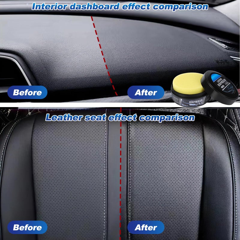 warmow Leader Cleaning and Care Cream & Cleaning Paste for Leather Care, Multifunctional Leather Cleaning Cream, Car Leather Repair Cream, Automotive Interior and Furniture Leather Cleaning Cream(1PC, 260g) - Image 5