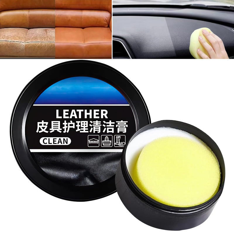 warmow Leader Cleaning and Care Cream & Cleaning Paste for Leather Care, Multifunctional Leather Cleaning Cream, Car Leather Repair Cream, Automotive Interior and Furniture Leather Cleaning Cream(1PC, 260g) - Image 1