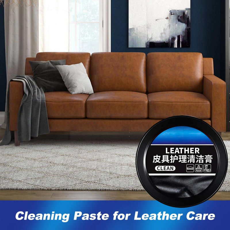 warmow Leader Cleaning and Care Cream & Cleaning Paste for Leather Care, Multifunctional Leather Cleaning Cream, Car Leather Repair Cream, Automotive Interior and Furniture Leather Cleaning Cream(1PC, 260g) - Image 3