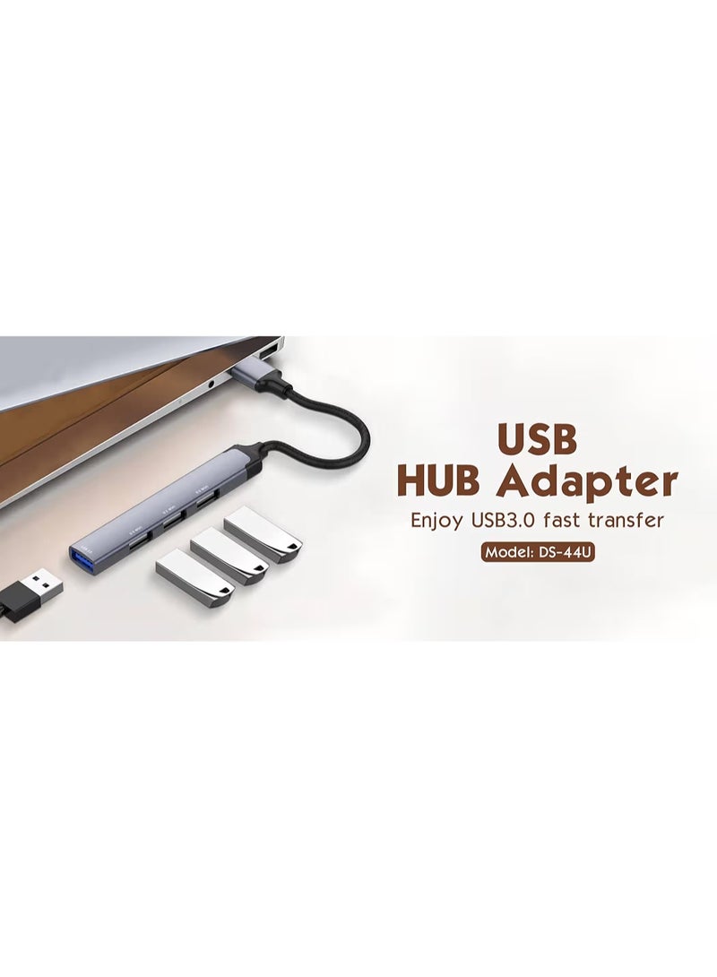 محول USB 4 في 1، منفذ USB إلى 4 منافذ USB بسرعة 5 جيجابت في الثانية، متوافق مع أجهزة الكمبيوتر المحمولة والهواتف الذكية - Image 2
