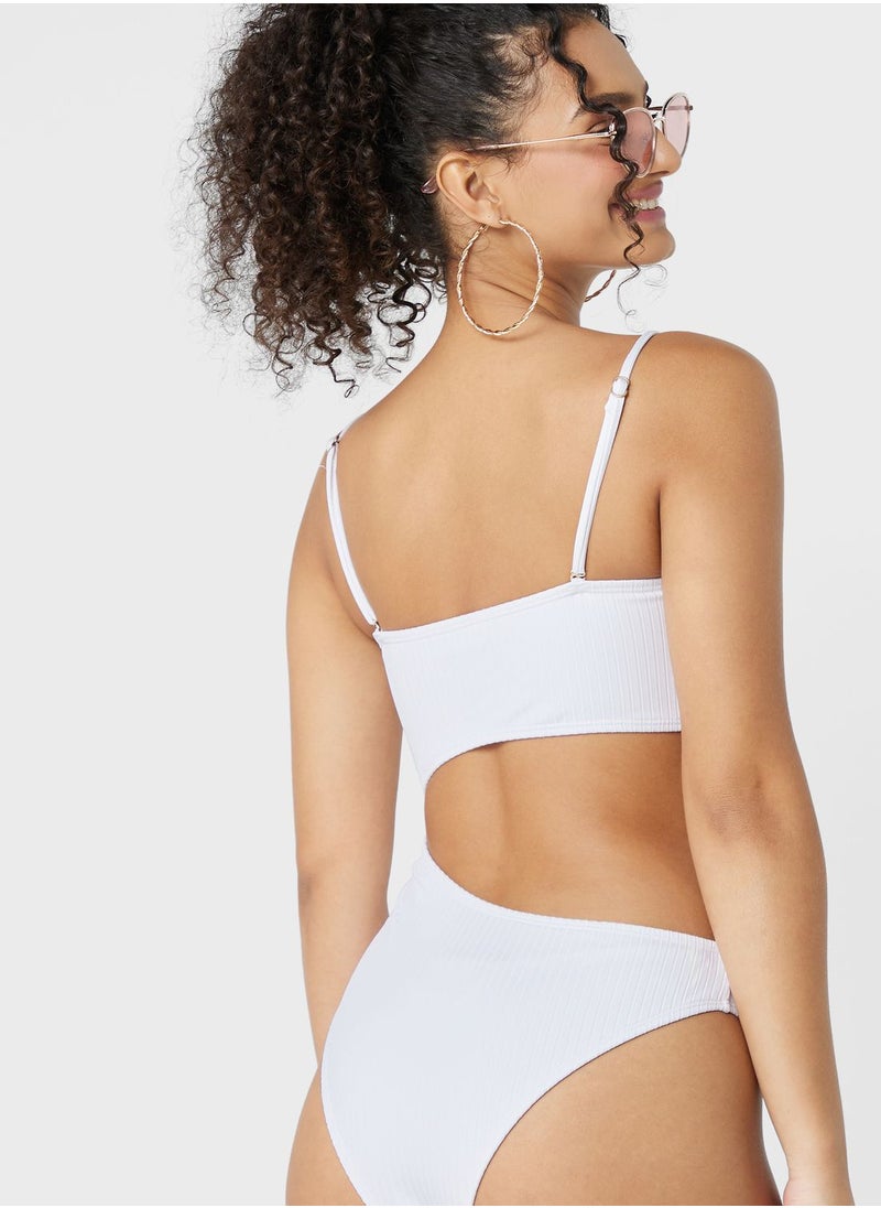 Cotton On Body - High Leg Cut Out Detail Swimsuit - Image 1