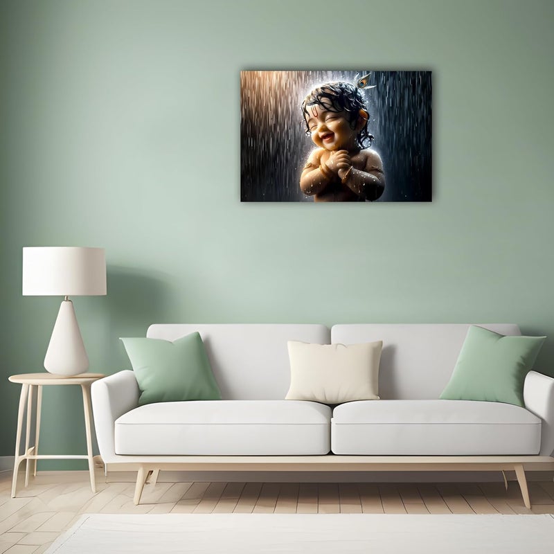 Anaadi Bal Krishna Ji Photo Poster Without Frame for Home Office Decoration 12x18 Inch - Image 2