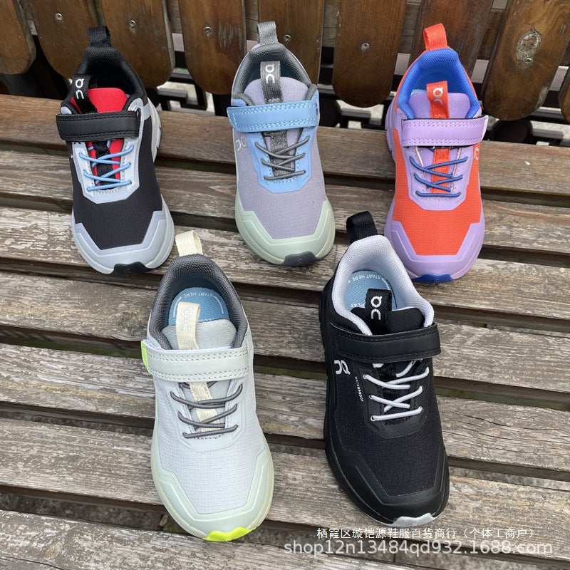 Branded Shoes Velcro Elastic Band Kidsren'S Comfortable Cushioning Sports Shoes Jogging Shoes - Image 4
