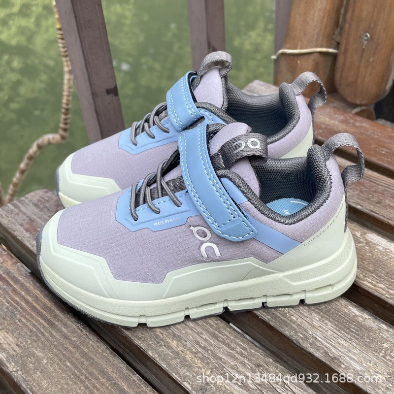 Branded Shoes Velcro Elastic Band Kidsren'S Comfortable Cushioning Sports Shoes Jogging Shoes - Image 5