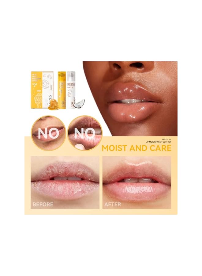 She Loves Lip Repair Oil Set - Roll On, Honey u0026 Coconut Oil for Soft Pink Lips, Deep Moisturizing, Brightening Treatment for Dark Lines u0026 Dryness, Soothing Repair for Peeling Lips (2Pack, 10ml) - Image 3