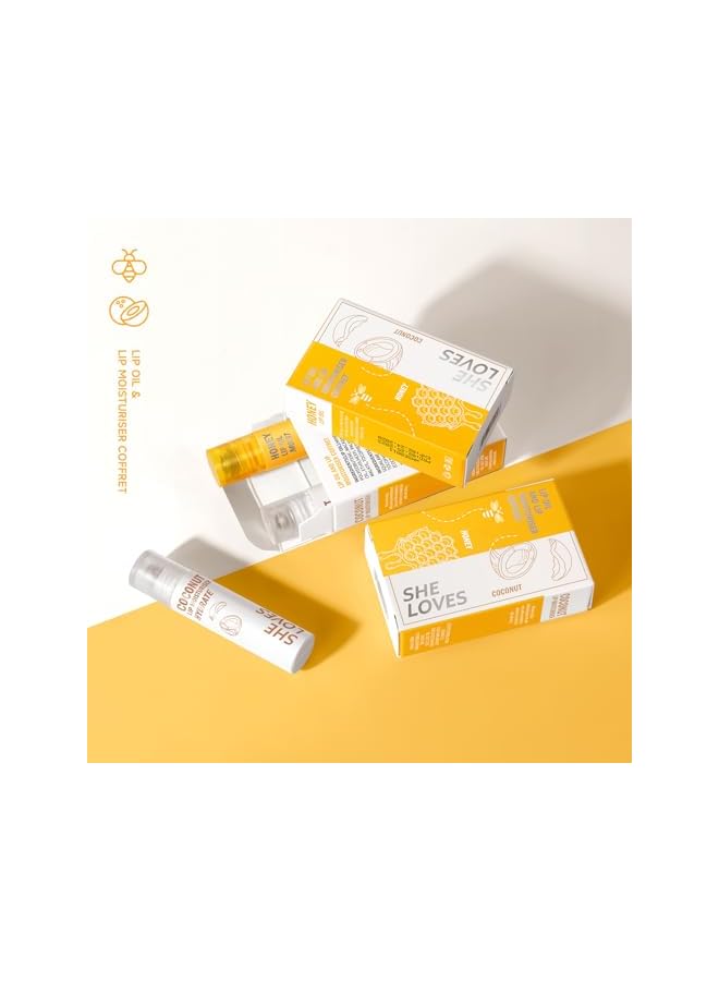 She Loves Lip Repair Oil Set - Roll On, Honey u0026 Coconut Oil for Soft Pink Lips, Deep Moisturizing, Brightening Treatment for Dark Lines u0026 Dryness, Soothing Repair for Peeling Lips (2Pack, 10ml) - Image 2