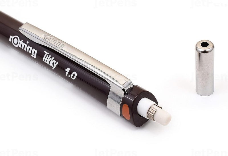 Rotring Tikky Mechanical Pencil, 1.0 mm, Burgundy with Softtouch Grip - Image 4