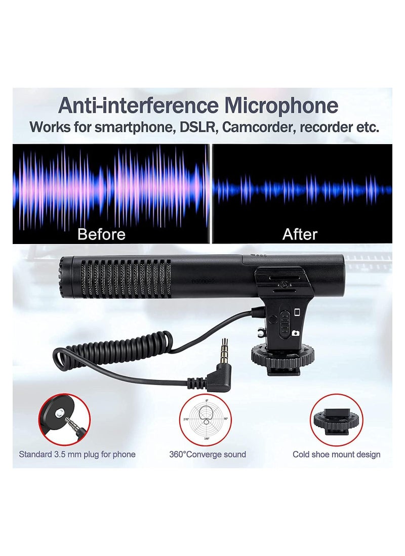 Vlogging Kit,Smartphone Vlogging Video Kit with Microphone+Tripod+LED Light+Wireless Remote，Phone Holder Phone Stands Smartphone Video Microphone Rig Kit - for YouTube, TIK Tok, Filming