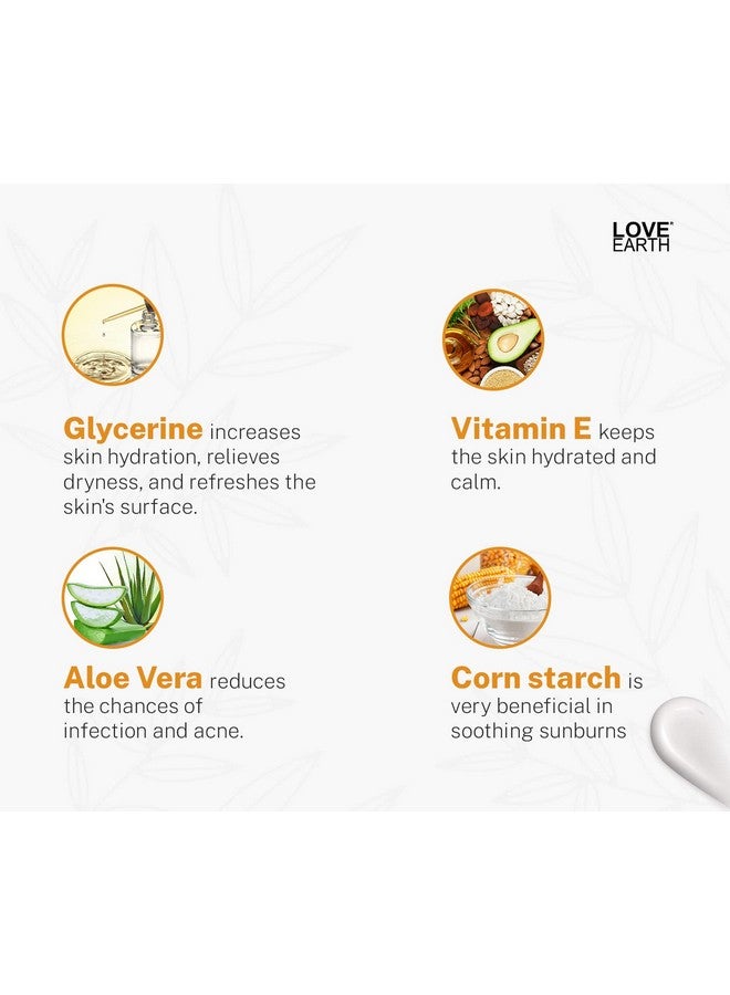 Love Earth Vitamin C Sunscreen SPF-50 For Sun's UVA, UVB Ray Protection With Vitamin C & Essential Oils For All Skin Types 50ml - Image 3