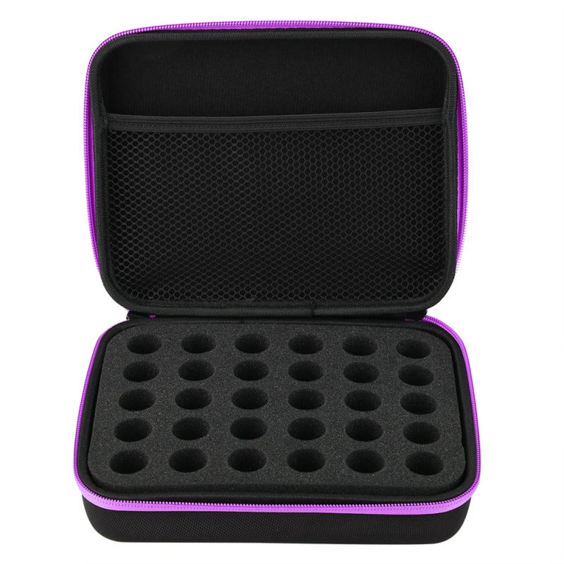 Essential Oil Carrying Case: 60 Grid Eva Leather Hard Shell, Shock Proof & Wear Resistant - Portable Essential Oil Organizer for Travel & Home Storage - Image 4