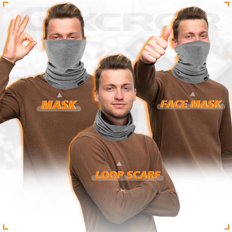 GXCROR Neck Warmer Winter Face Mask Fleece Neck Gaiter Ski Face Cover Cold Weather Scarf for Men & Women - Image 5