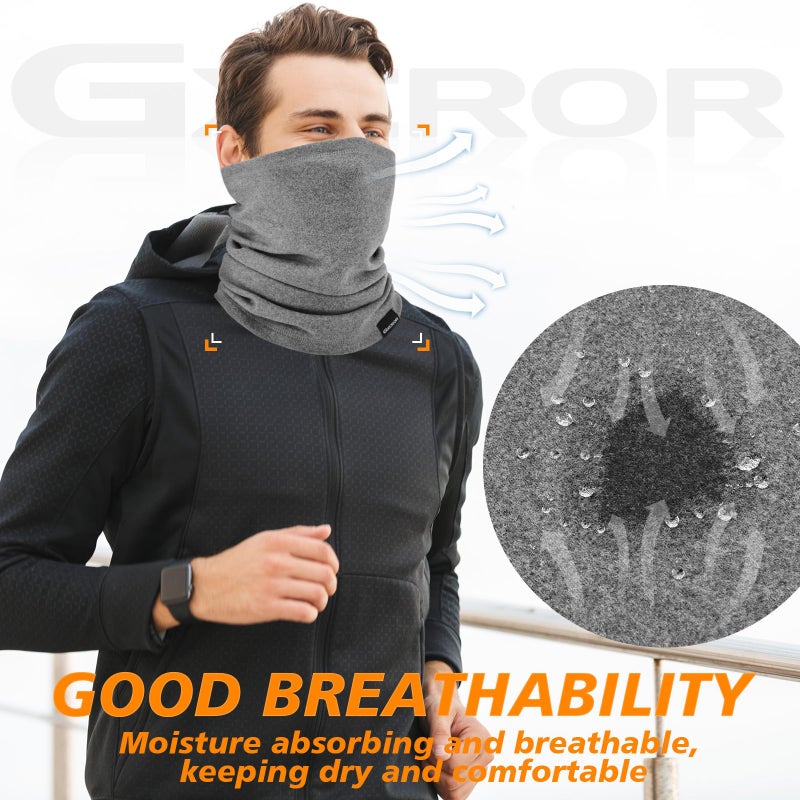 GXCROR Neck Warmer Winter Face Mask Fleece Neck Gaiter Ski Face Cover Cold Weather Scarf for Men & Women - Image 3