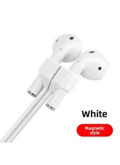 Generic Hot Sale Suitable For Airpods Wireless Bluetooth Headset Anti-lost Rope Magnetic 3 Generation Magnetic Suction Silicone Neck Rope-Color:White Upgraded Magnetic Anti-lost Rope-Applicable Models:Singl  - Image 1