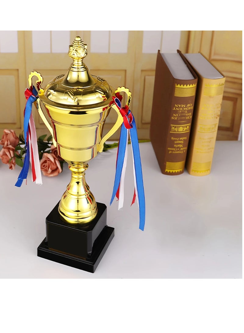 Spall كأس تروفي معدني كبير 30 سم، لفعاليات الرياضة، البطولة، مباراة دوري كرة القدم، جائزة تعاون الفريق - Image 3