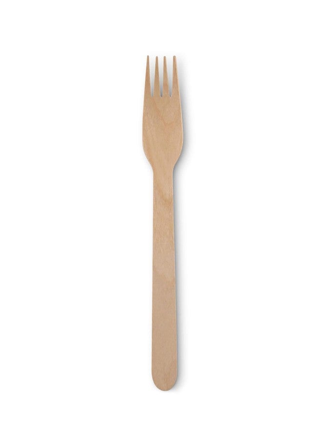 BIOZOYG 100 Disposable Forks Made of Wood | Disposable Cutlery Party Cutlery Wood Cutlery Cutlery Disposable Crockery Biodegradable, compostable Wooden Forks 16.5 cm - Image 2