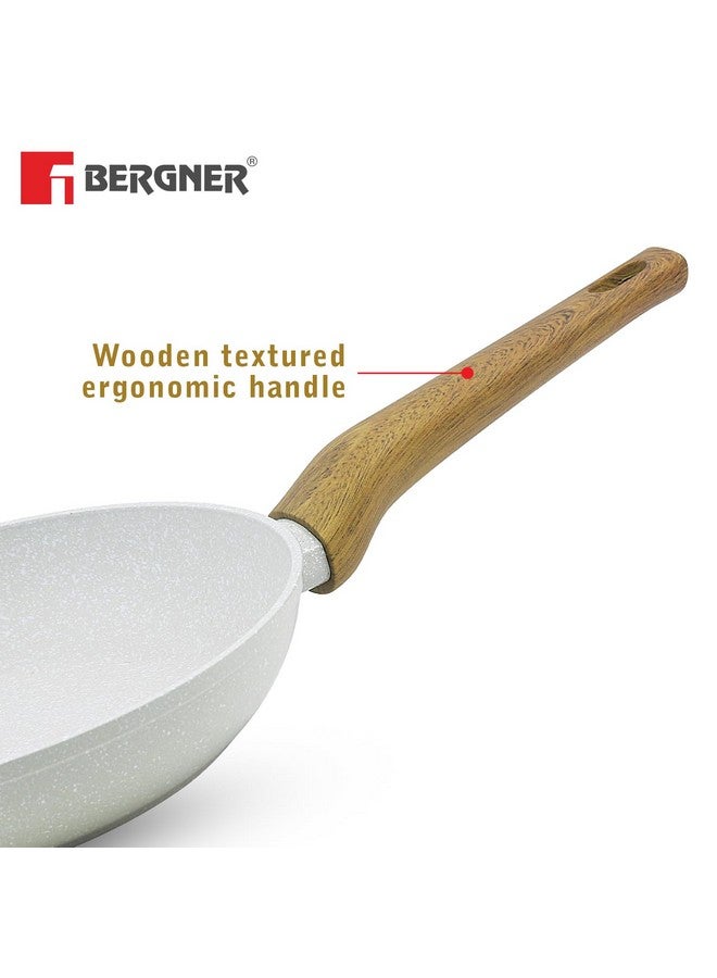 Bergner Naturally Forged Aluminum 28cm Frypan, Marble Non-Stick Coating, Less Oil Use, Scratch Resistant Frying Pan, Durable, Soft Touch Handle, Easy to Clean - Induction Bottom, Free Non-Woven Trivet - Image 5