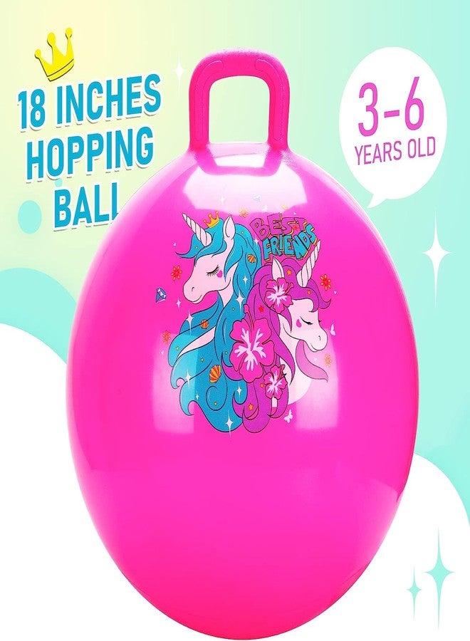 Dratal Kids Gym,Sport & Outdoor Space Hopper Ball Bouncing Inflatable Sit and Bounce Hop Ball 2 to 6 Year, Rubber (Pink) - Image 3