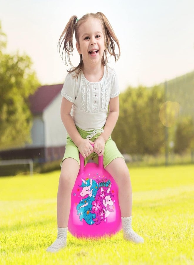 Dratal Kids Gym,Sport & Outdoor Space Hopper Ball Bouncing Inflatable Sit and Bounce Hop Ball 2 to 6 Year, Rubber (Pink) - Image 5