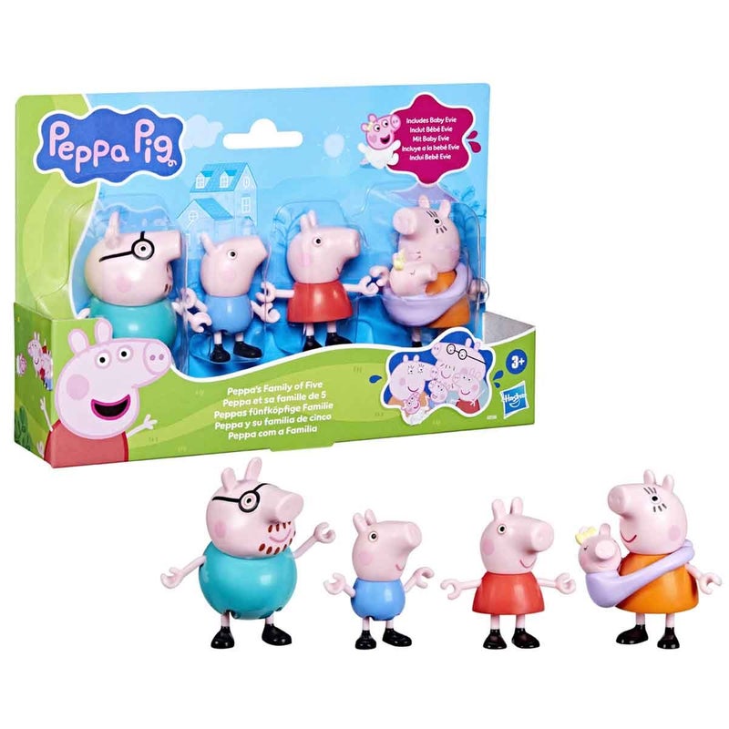 Peppa Pig مجموعة شخصيات عائلة بيبا بيغ الخمسة (7.5 سم) - Image 2