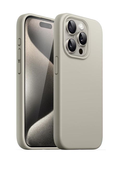 iPhone 15 Pro Max Case Silicone Case Cover Durable and Anti Scratch Back Cover Titaniun