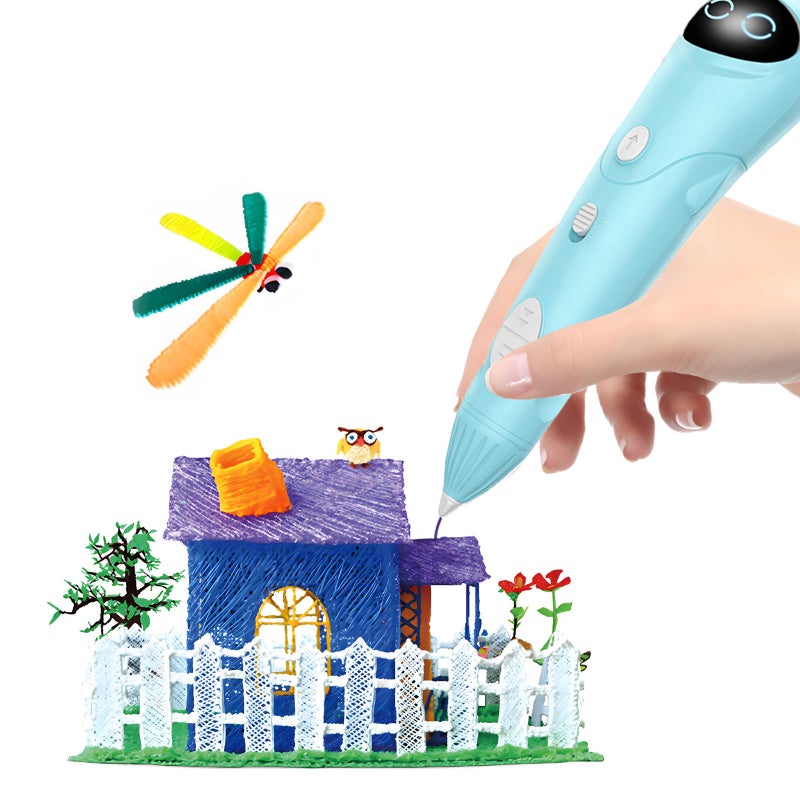 Super 3D PRINTING PEN - Includes 3D Pen, 1 Colors of PCl Filament Refill with Stencil Guide and User Manual - Image 1